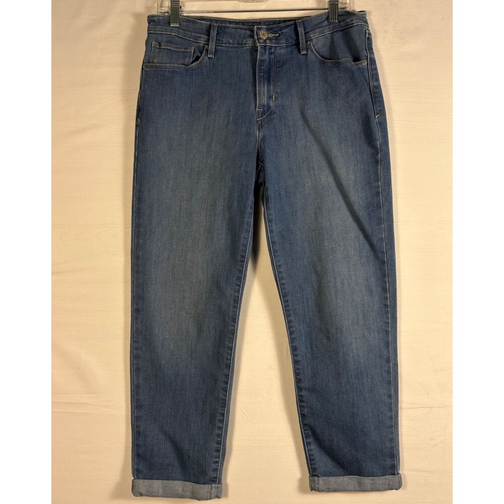 Levis womens light‎ denim 5pocket rolled up jeans 31 waist NWOT